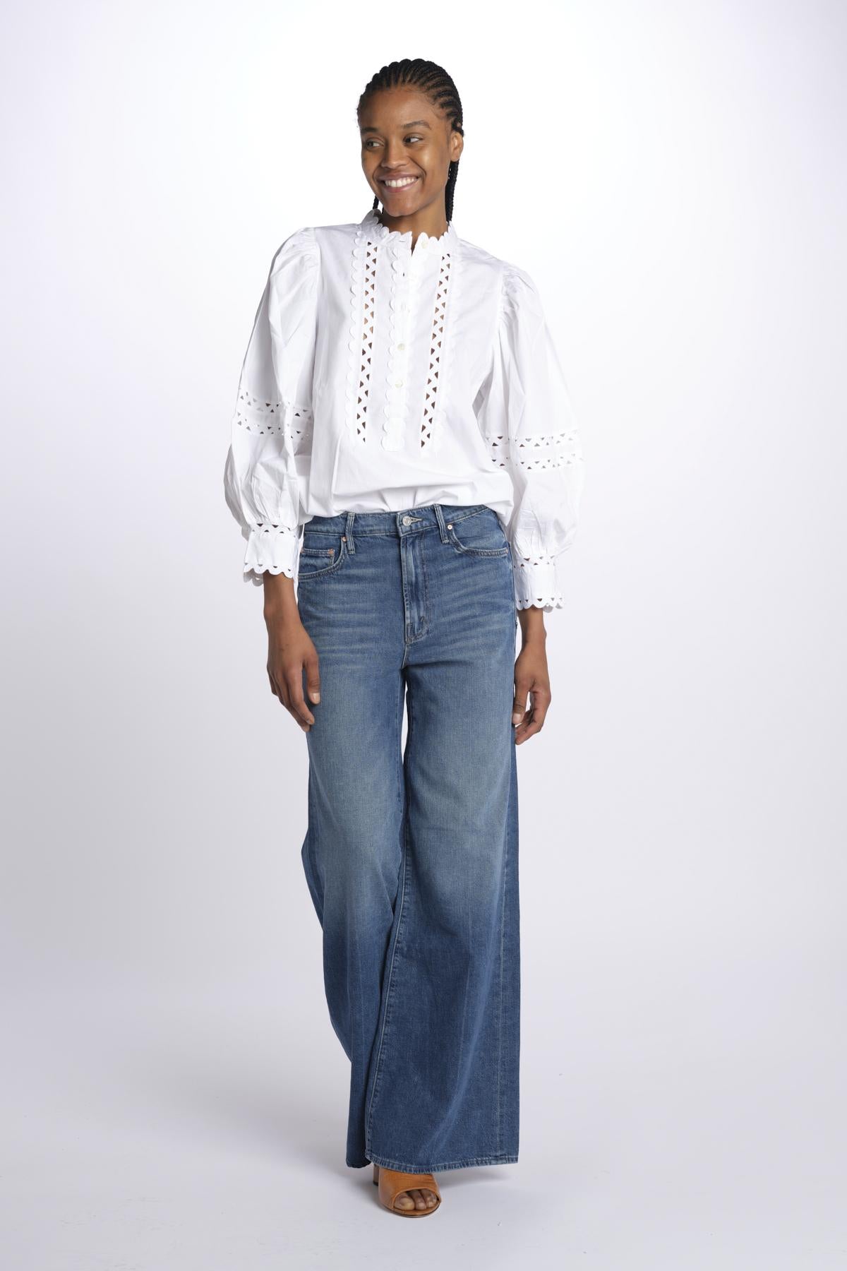 Camicia ROMIE con passamano ROMIE1BLO WHITE antik batik 