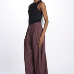 Pant PETRA 2 pinces popeline PETRA PE66 BURGUNDY nine in the morning 