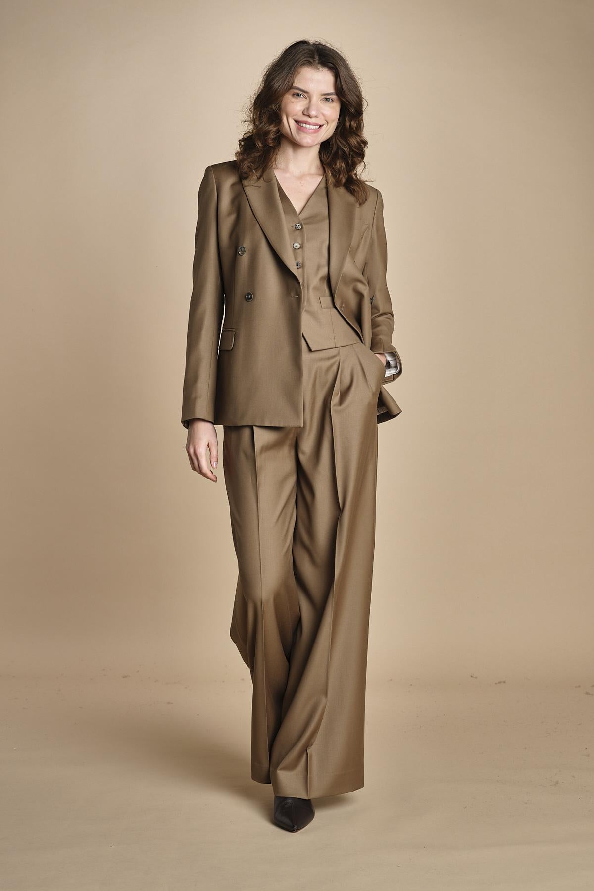 pantalone in batavia con tasca sul retro MONIQUE 689907 19 quelledue 