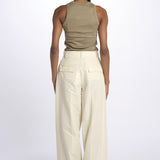 Pantalone HIGH WAIST pences con risvolto 51279LCO GARDENIA phillip lim 