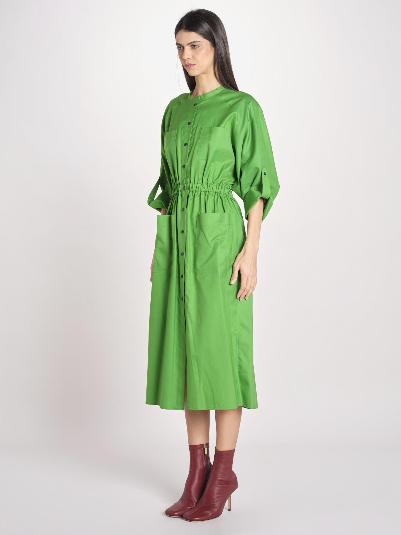 abito chemisier in cotone E20FR08 GREEN martin grant 