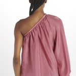 Top monospalla seta MI6M2445 ROSA milaura 