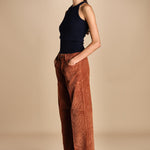 pantalone in velluto cropped ZELDA RUSSETED true avenue 