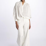 Camicia polo pizzo nervature NIPOA BLANC001 vanessa bruno 