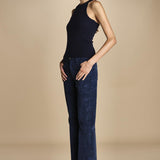denim skinny cropped LINDY NAVYBLU true avenue 