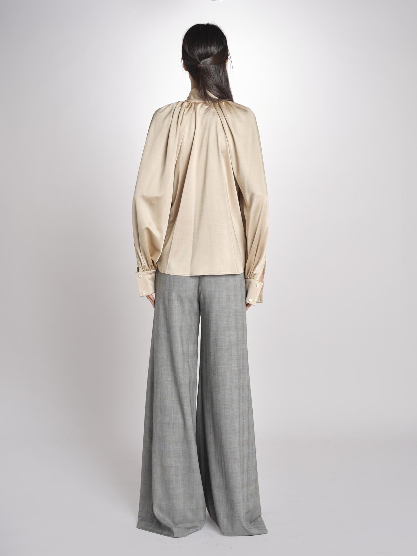 camicia con nodo in jersey E20T07 BIS CAFE AU LAIT martin grant 
