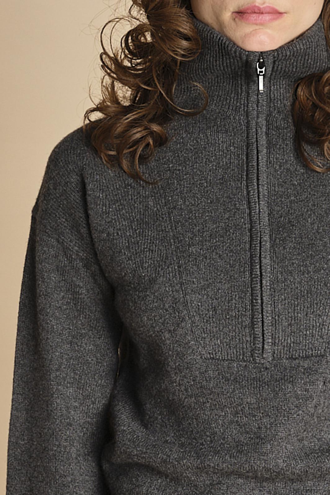 maglia mezza zip MIL14 25024 GRIGIO SCURO milaura 