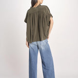 camicia over in seta CORY 4HVA77-V09005 KAKI vanessa bruno 