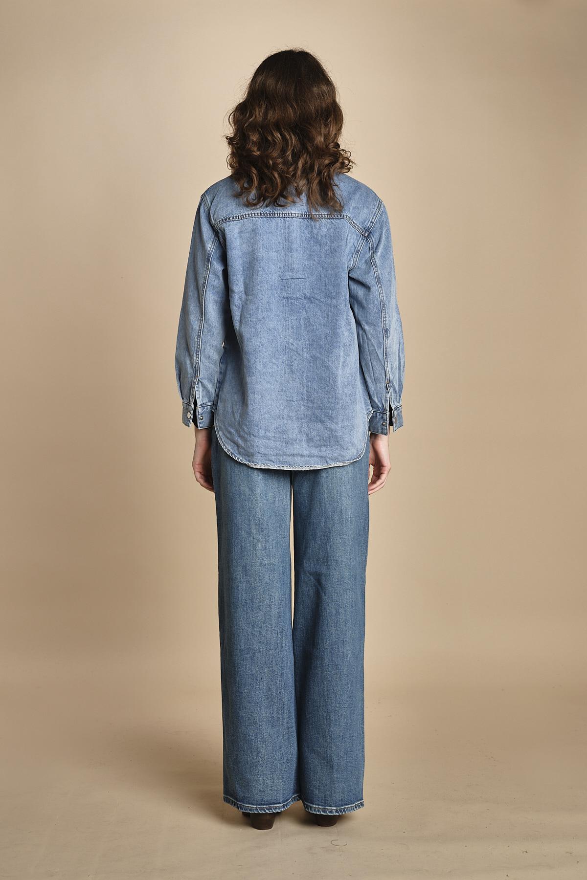 camicia in denim SOFIA BLUE fam 