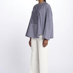 Camicia MAGDA over check MAGDA INDIGO laurence bras 