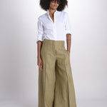 pantalone largo con nervature ORIANA 540 50352 quelledue 