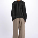 Camicia manica sbuffo CUTWORK BE24499 BLACK milaura 