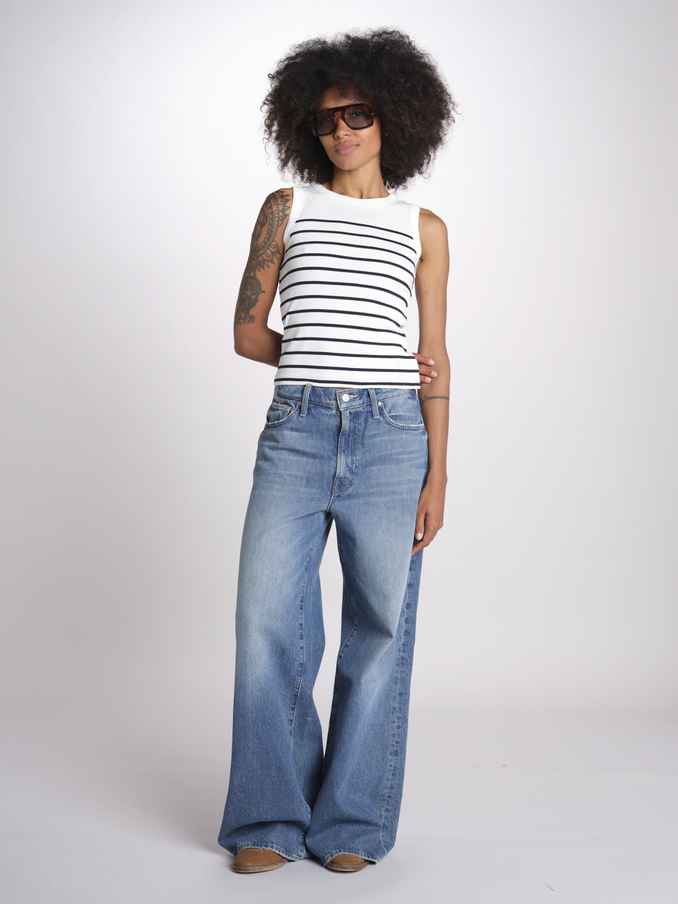 top a righe GAIA 6EVB01-V13745 ECRU vanessa bruno 