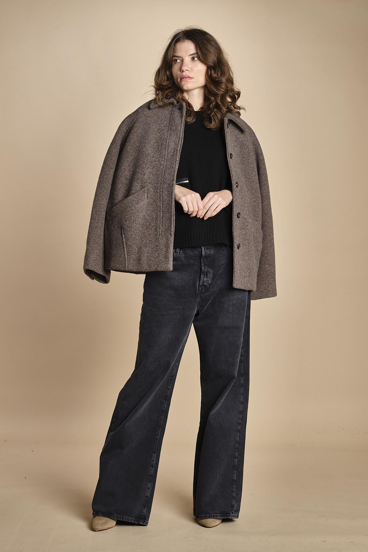 maglia girocollo con zip CESNIK NERO ba&sh 