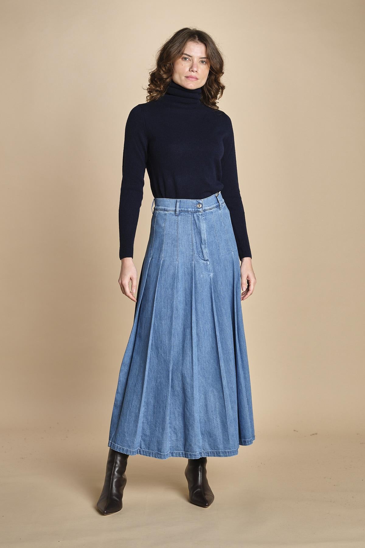 gonna lunga in denim OPUNZIA  2525106016600 002 weekend maxmara 