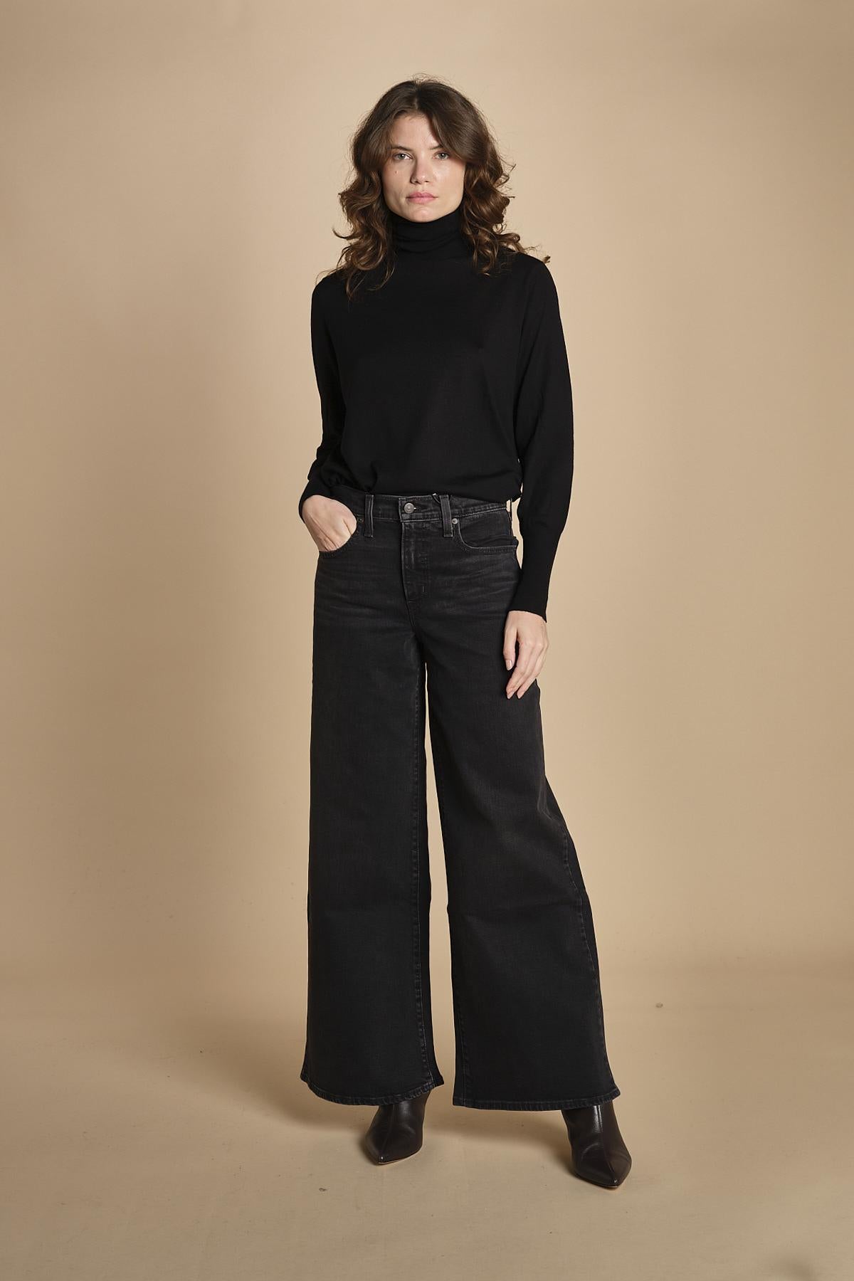 denim vita alta palazzo HR WIDE LEG 0039B 0000 levi's 