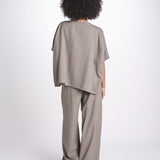 t-shirt in tessuto diagonale U3059 TORTORA dusan 