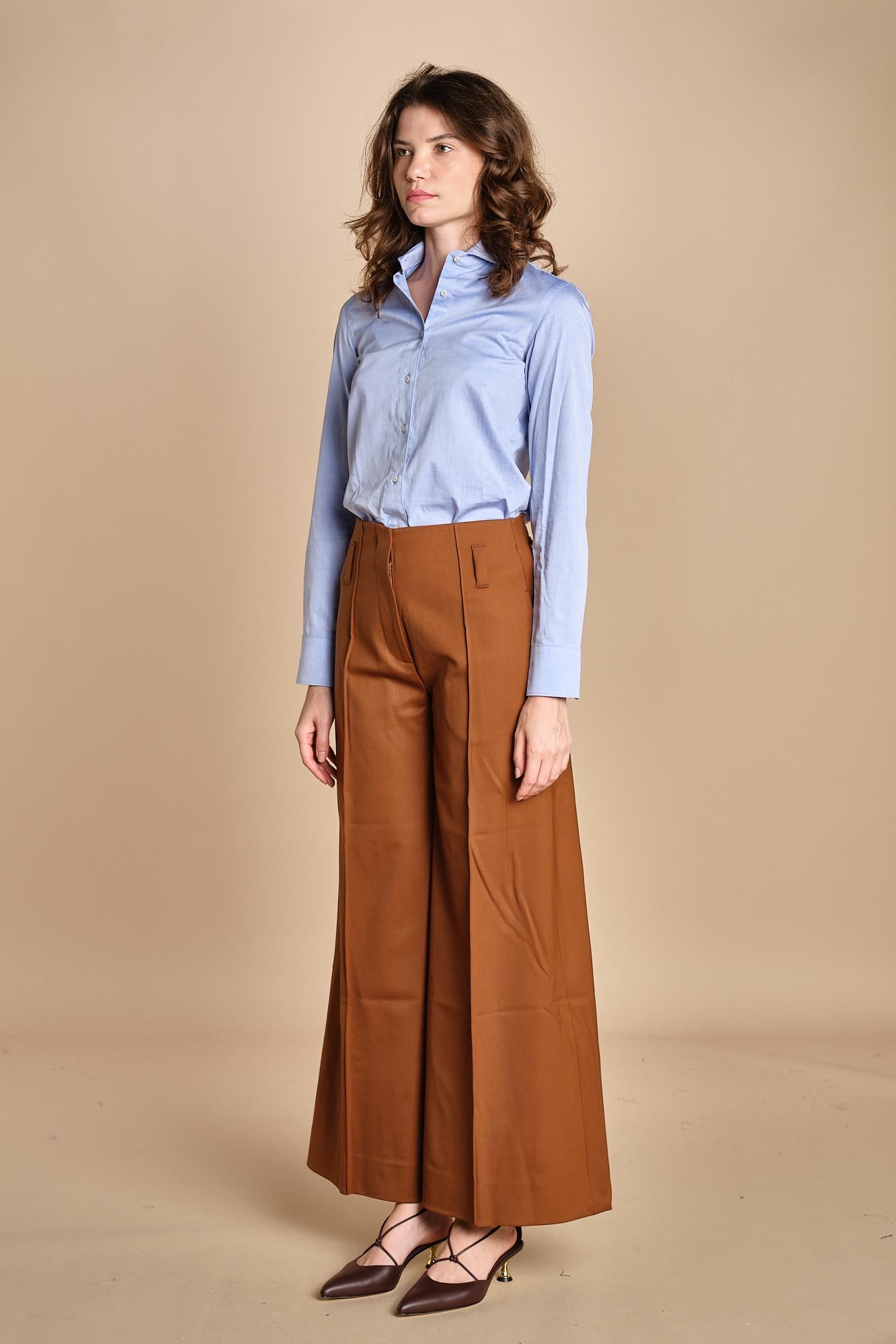 pantalone over con nervature in gabardine ORIANA 540339 26 quelledue 