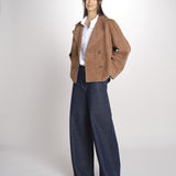 caban doppiopetto foderata in pelle scamosciata SOSPIRO 2615441011600 001 weekend maxmara 