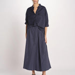 gonna lunga con elastico in popeline FORMICA 2615101072600 011 BLU weekend maxmara 