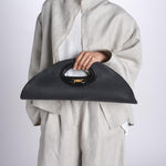 clutch in paglia e pelle MARTINICA P26CAT65 NERO catarzi 1910 