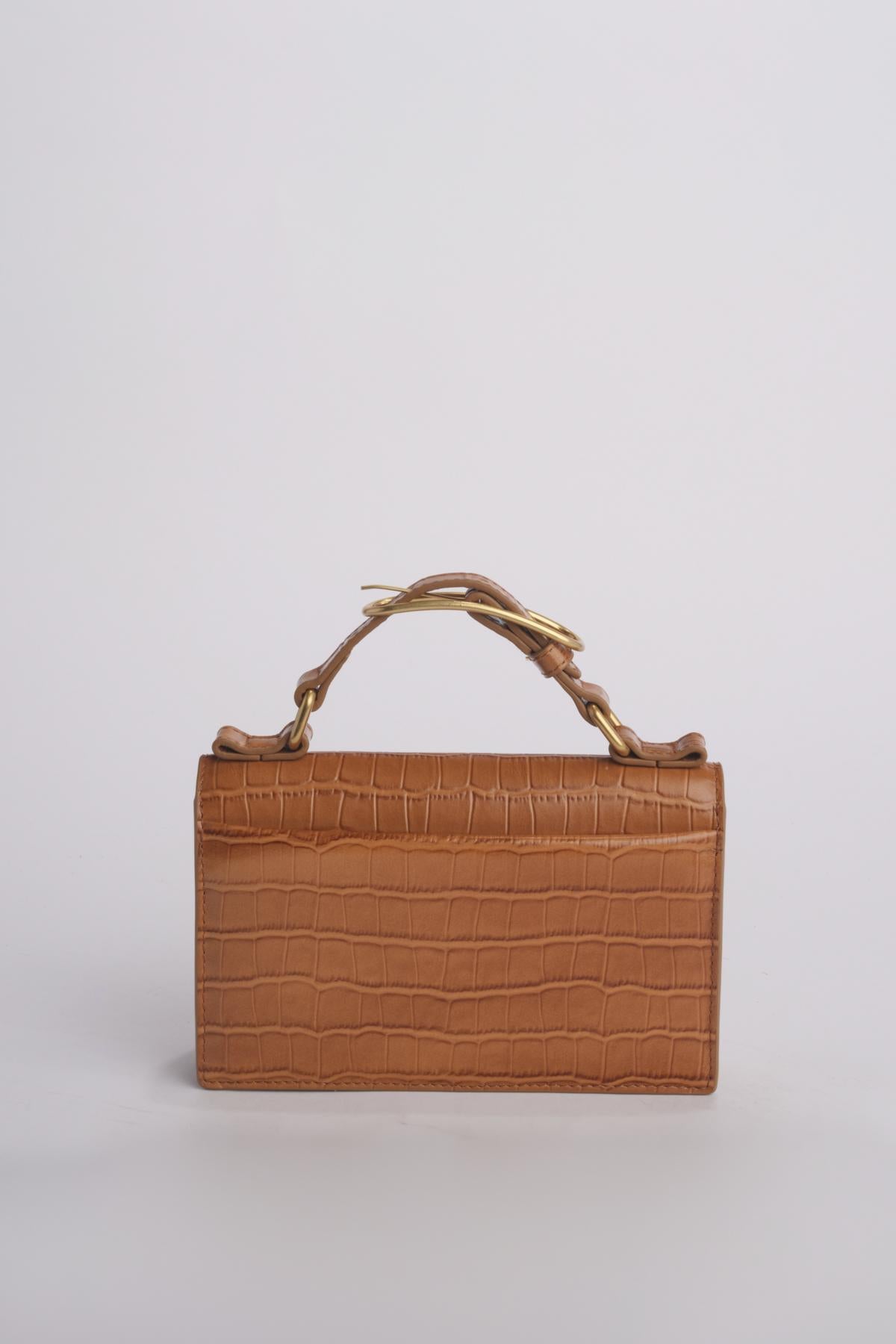 Clutch AUDREY MINI CLUTCH pelle B575CFC CAMEL studio AMELIA 