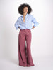 pantalone 4 tasche in misto lino