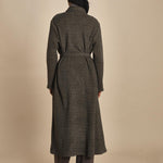 cappotto lungo in jersey di cachemire spinato T8955M MORO dusan 