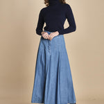 gonna lunga in denim OPUNZIA  2525106016600 002 weekend maxmara 