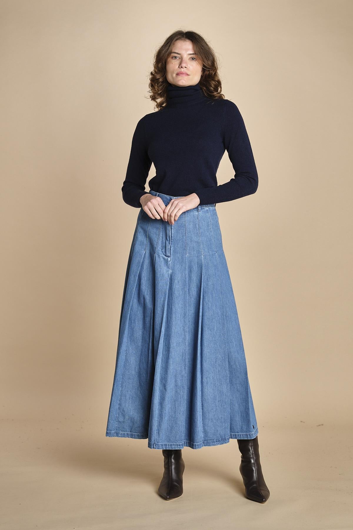 gonna lunga in denim OPUNZIA  2525106016600 002 weekend maxmara 