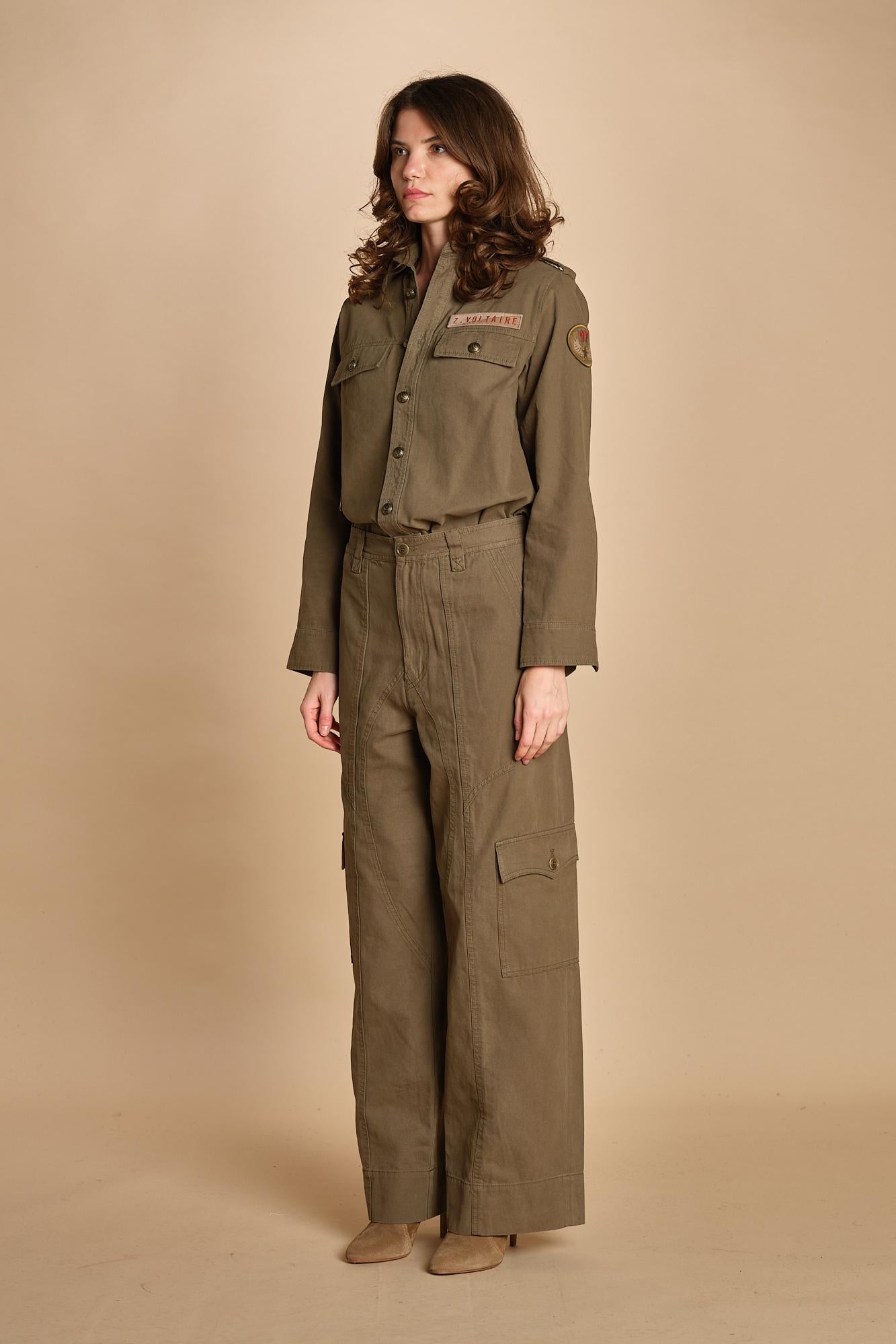 pantalone cargo. WWPA01857 LEAVES 308 zadig & voltaire 