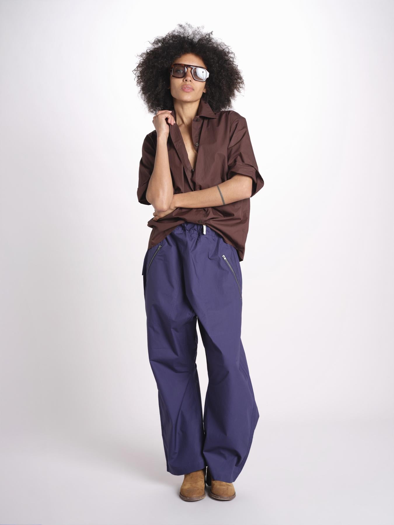 pantalone zip over in nylon PACK EBONY sofie d'hoore 