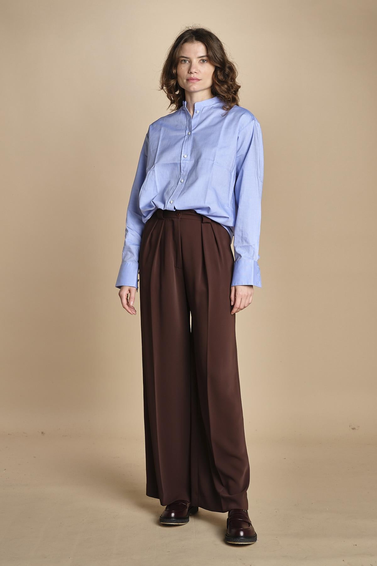 camicia con collo guru 15T533CO289 P231 LIGHT BLUE ines de la fressange 