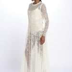 LEILA DOT SHEER LEILA DOT SHEER ANKLE GOWN CREAM needle & tread 