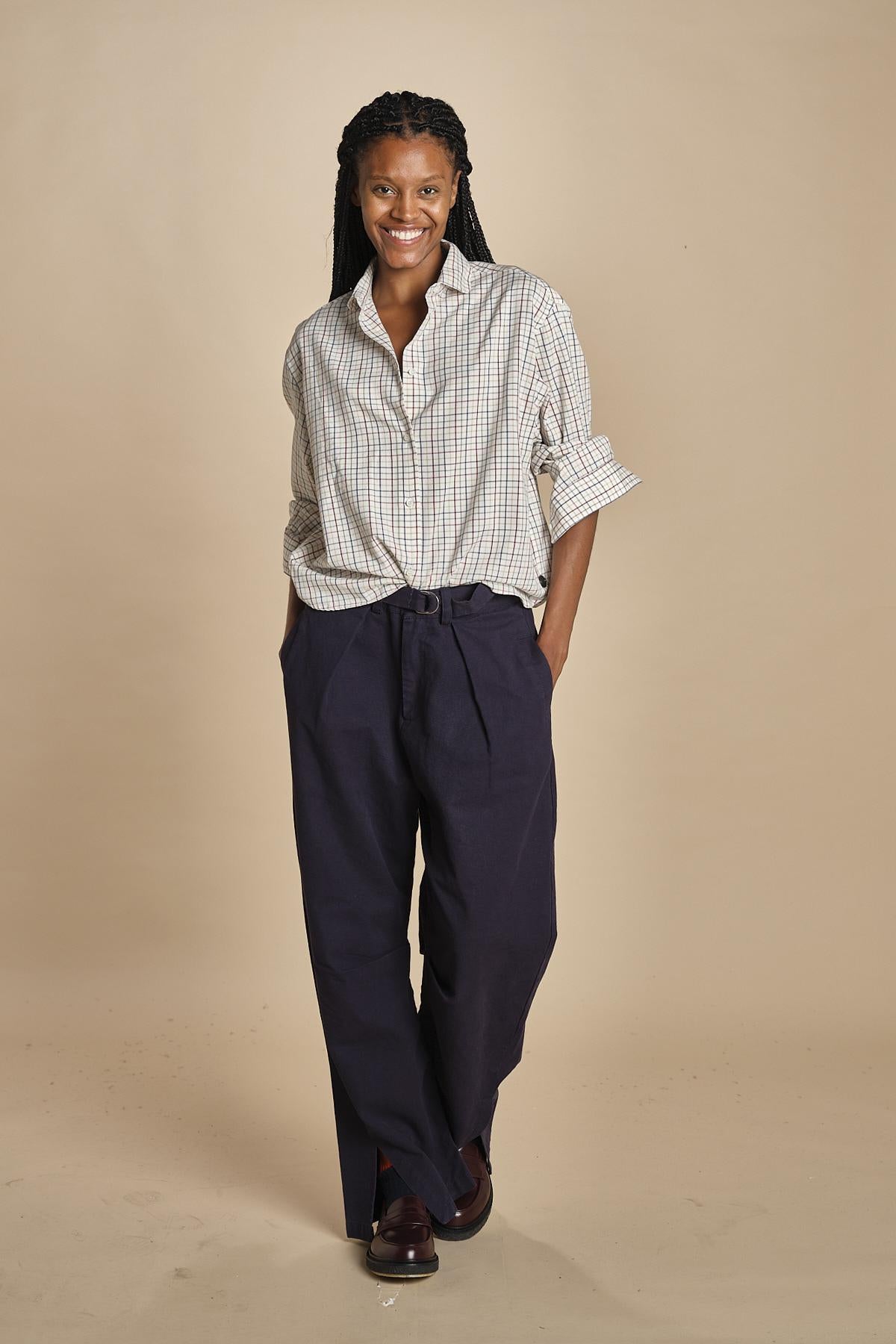 camicia quadri con collo rotondo 5432 40042 aspesi 