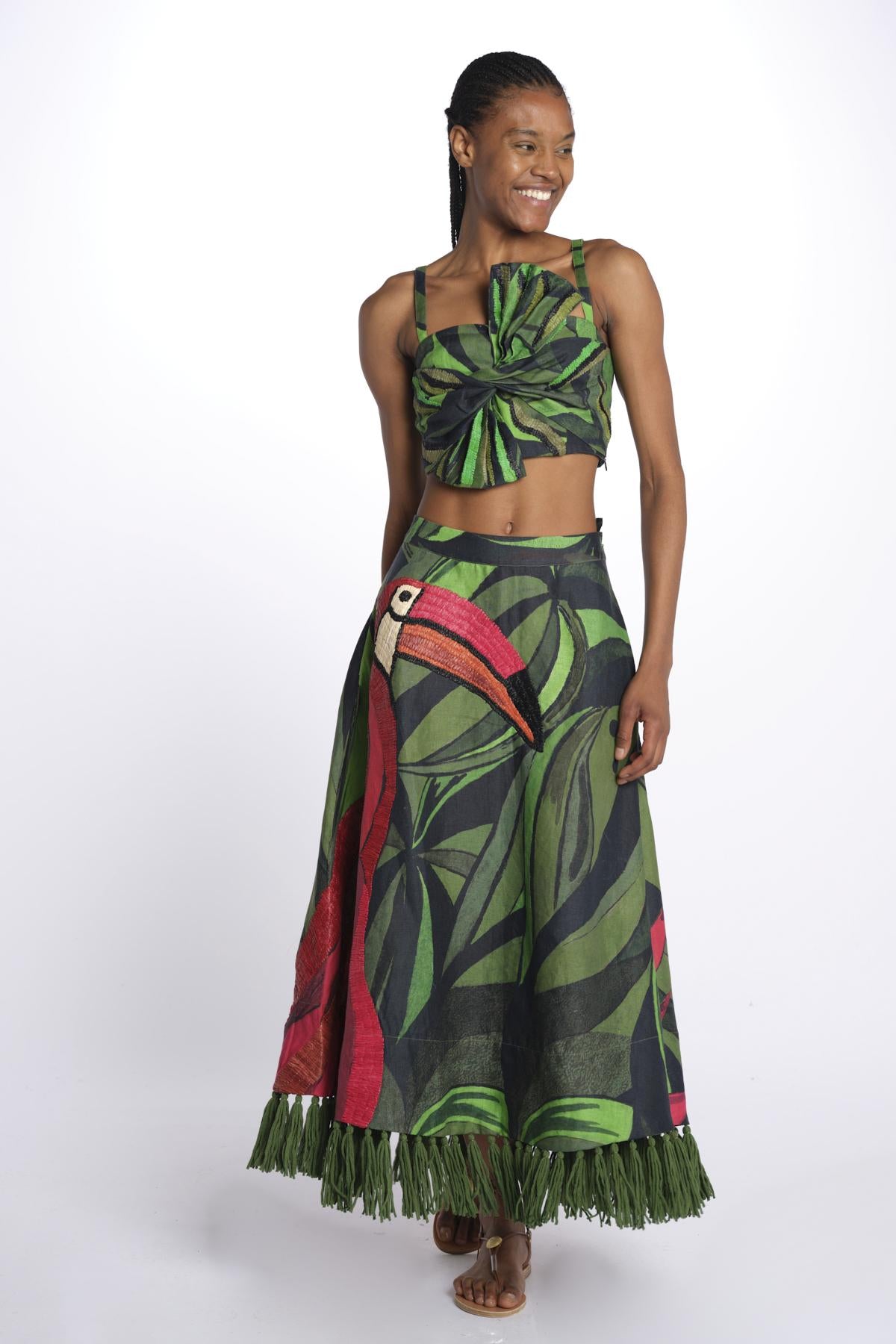 Gonna COCONUT TREE FLOW pappagallo 331963 MULTICOLOR farm rio 