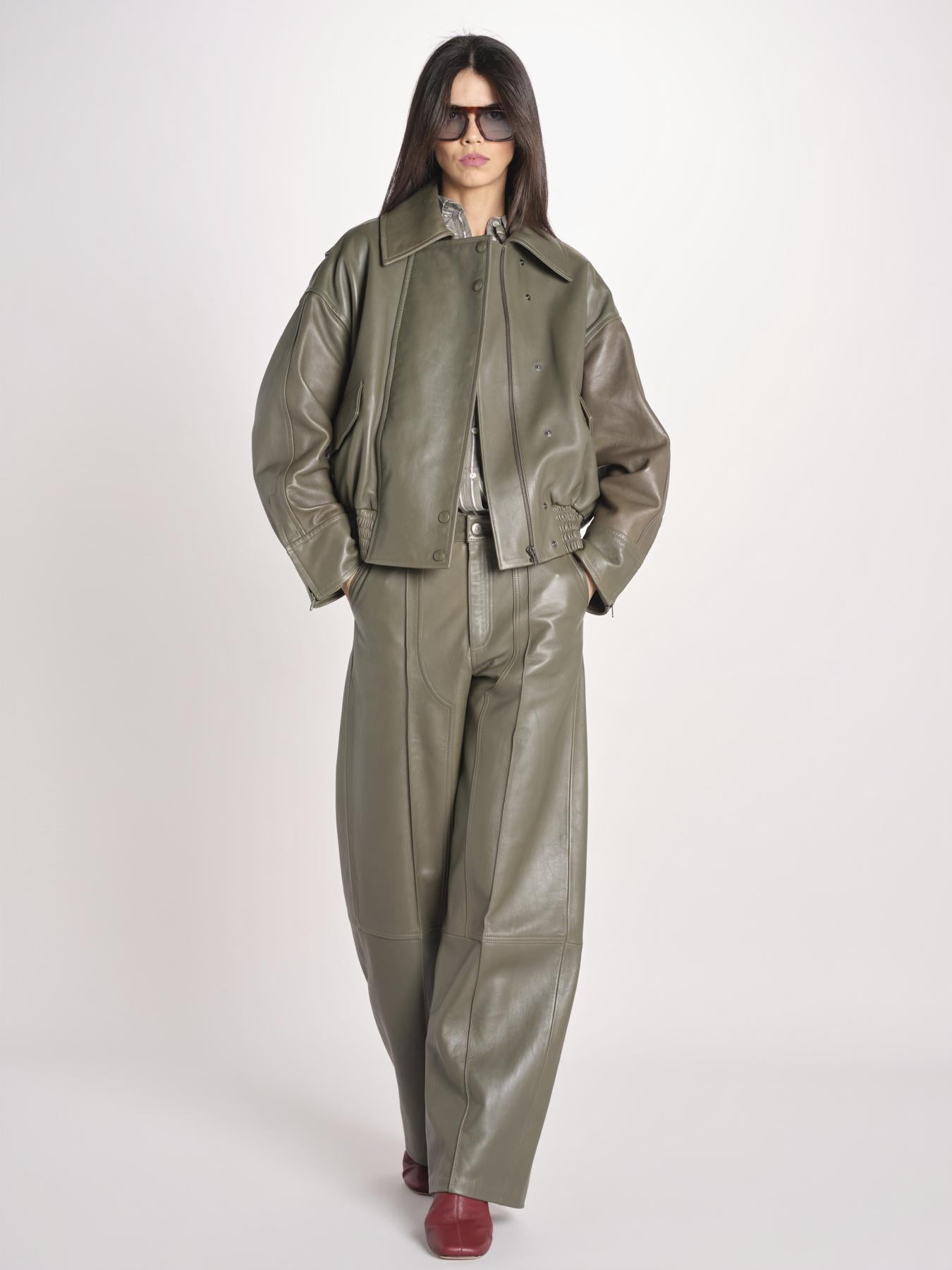 bomber in pelle LAILA IO118057 DAR EUCALUPTUS GR533 ivy oak 