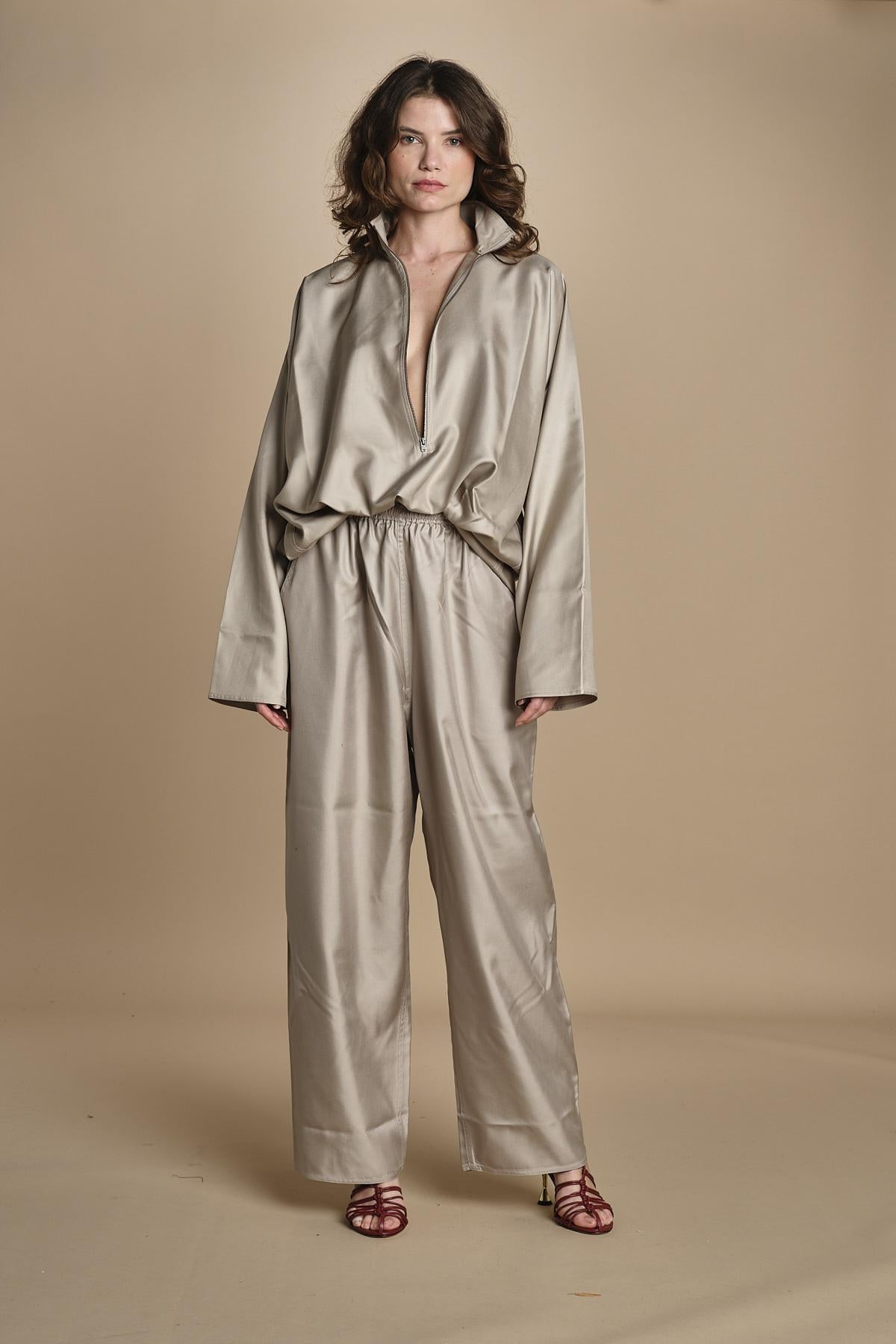 CARRACCI top in seta con zip CARRACCI STONE sofie d'hoore 