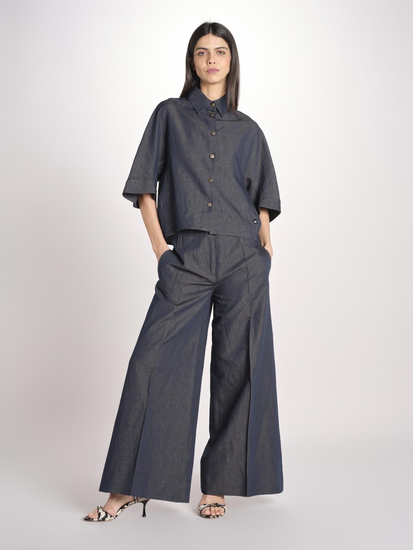 camicia in denim leggero BILYA 33119 356 606 quelledue 