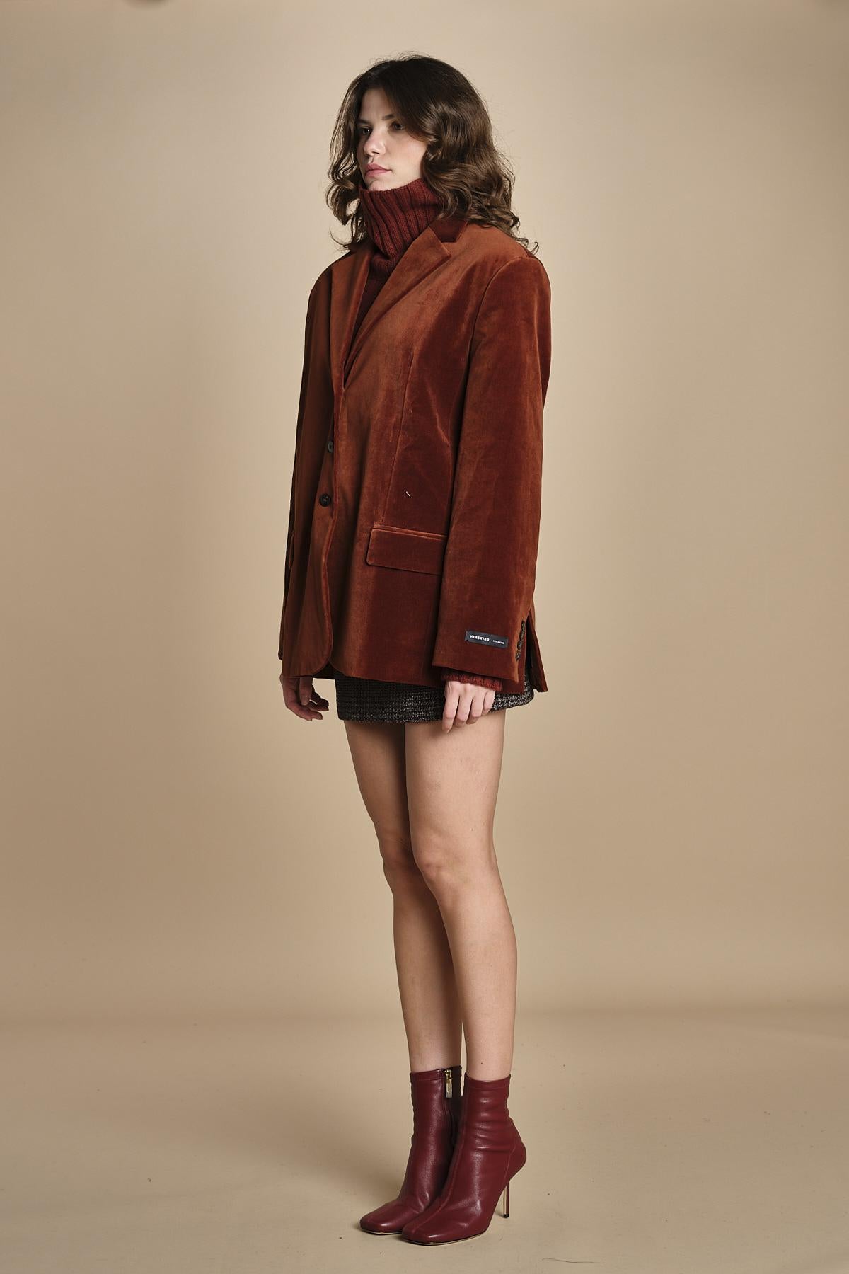 blazer velluto liscio GARCIA TERRACOTTA herskind 