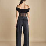 body in jersey senza spalline LIBRA BLACK undress code 