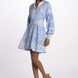 Mini abito GALINA m/l stampa GALINA 1707 VISTA BLUE scarlett poppies 