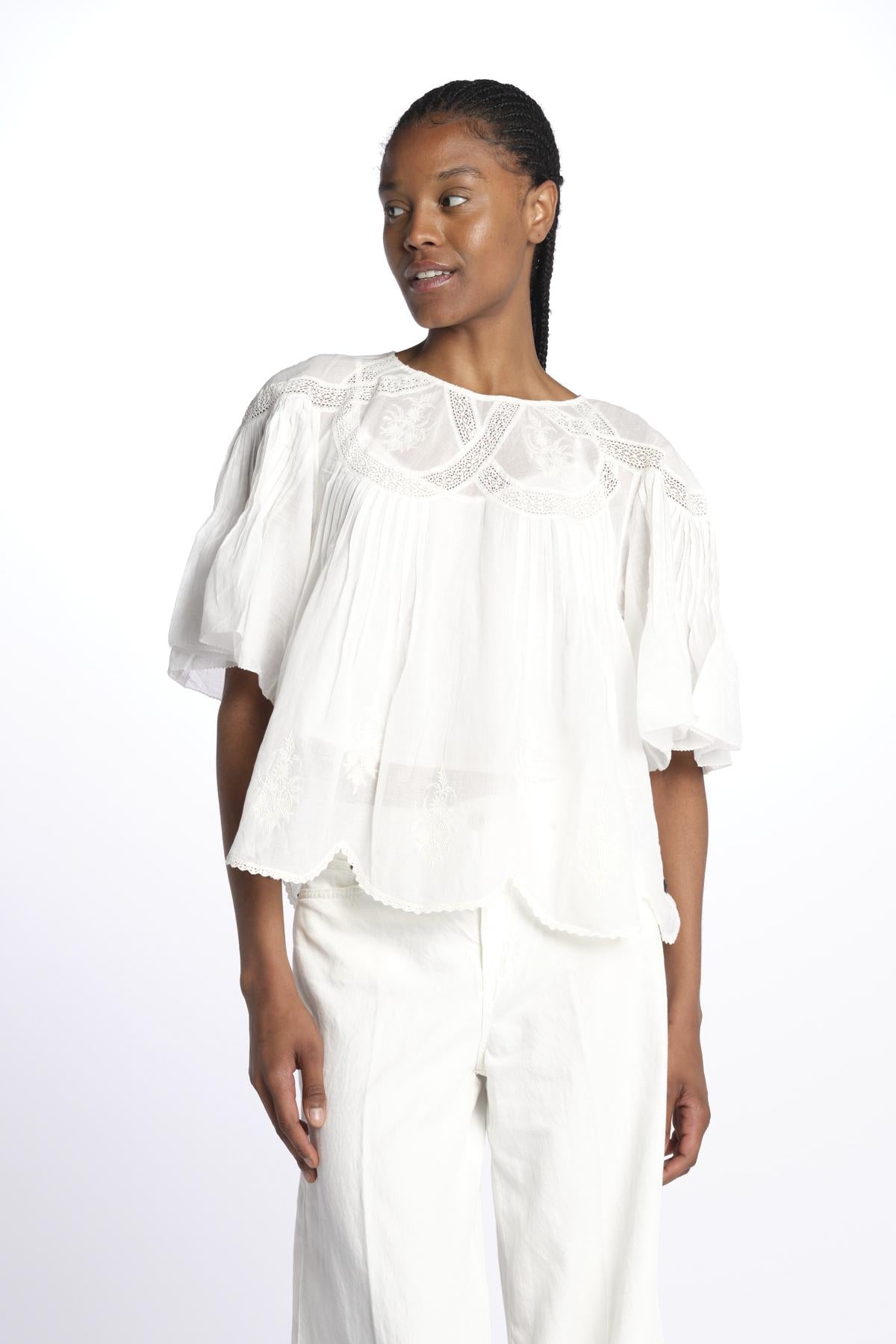 Camicia m/c con nastri 329127 OFFWHITE farm rio 