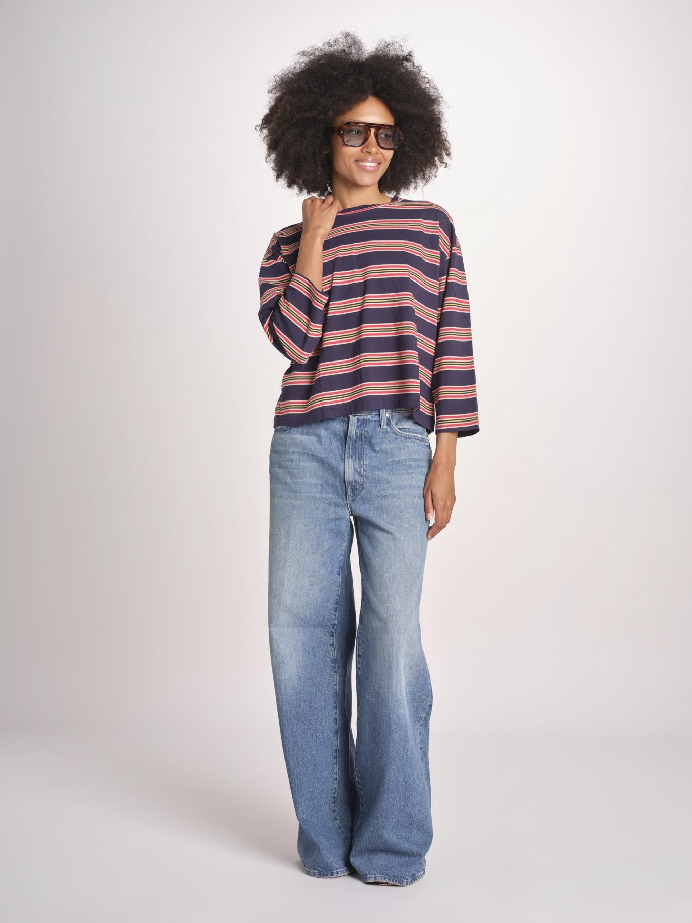 t-shirt a righe manica lunga THE FIELD TEE 1903116 SCOUT STRIPE the GREAT 