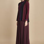 camicia con collo a pannelli BL_3261T BURGUNDY bodice 