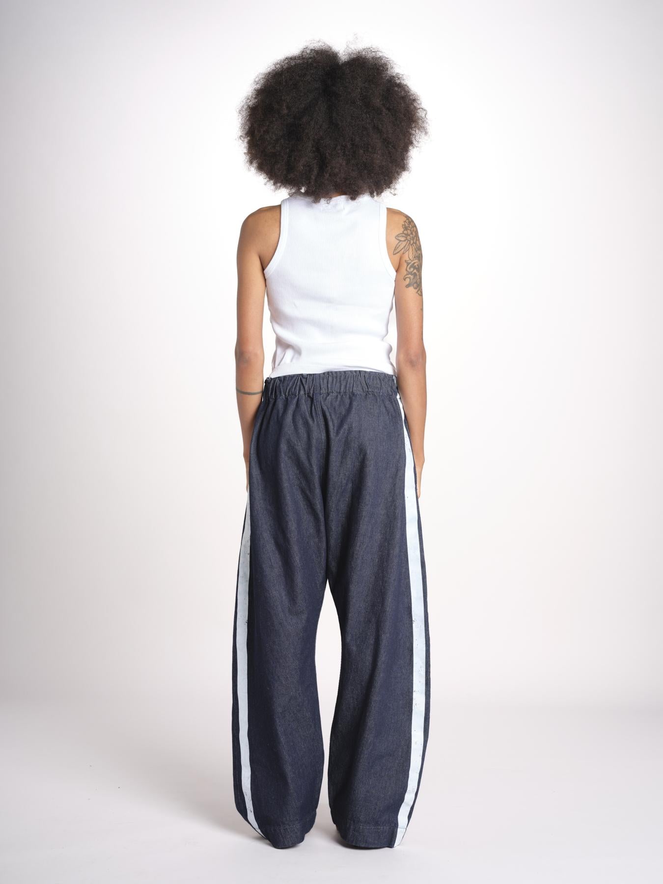 denim con coulisse e bande MILVA C44D DENIMBLU milaura 