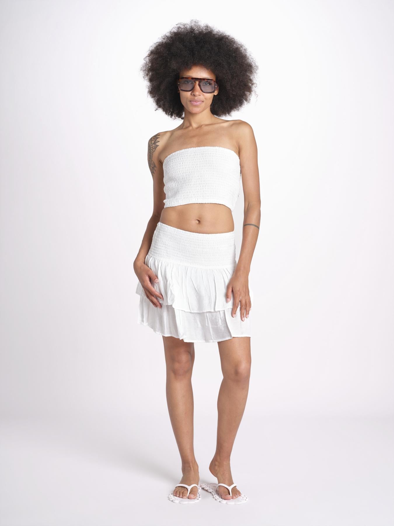 minigonna balze PANOLIBL BLANC laraethnics 