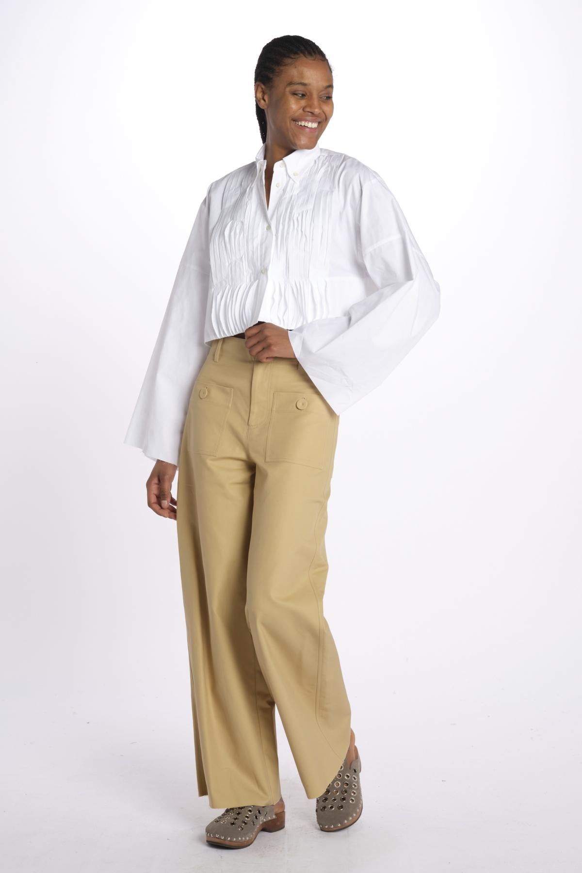 Pantaloni con tasche JK PANT CAMEL jejia 