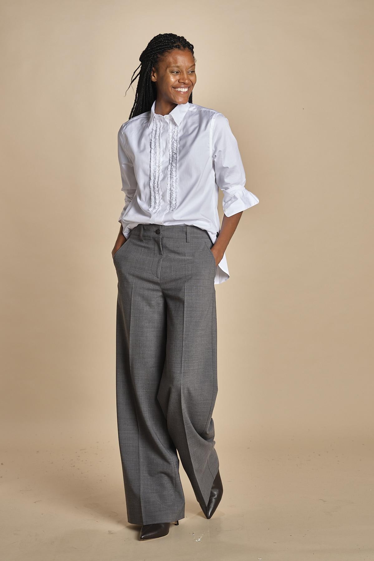 5434 camicia con rouches 5434 07072 aspesi 