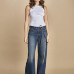 denim zampa con cintura XL STRAIHT A8701 0030 levi's 